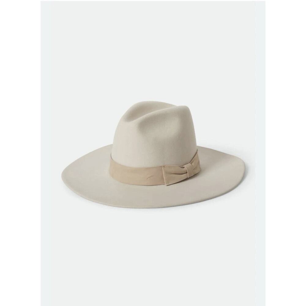 Patina Cream Wool Fedora Western Hat Handcrafted Wide Brim Small - Picture 3 of 8